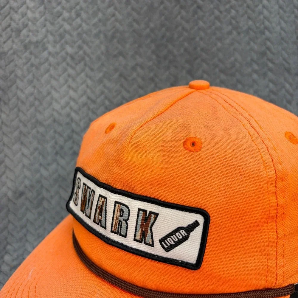 Lost Hat Co Goat Rope Swark Liquor Snapback Hat Orange Camo Patch Rope Cap